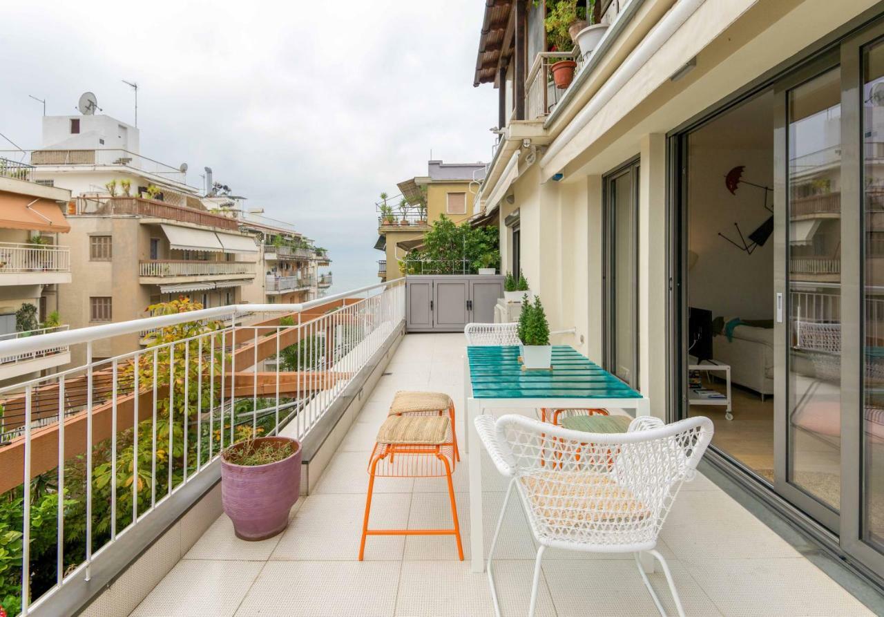 Stylish 3-Bedroom Apartment & Terrace Saloniki Zewnętrze zdjęcie